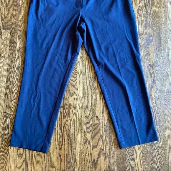 J. Jill Ponte Welt-Pockets Slim Leg Pants large navy blue large pull on elastic - Picture 3 of 9